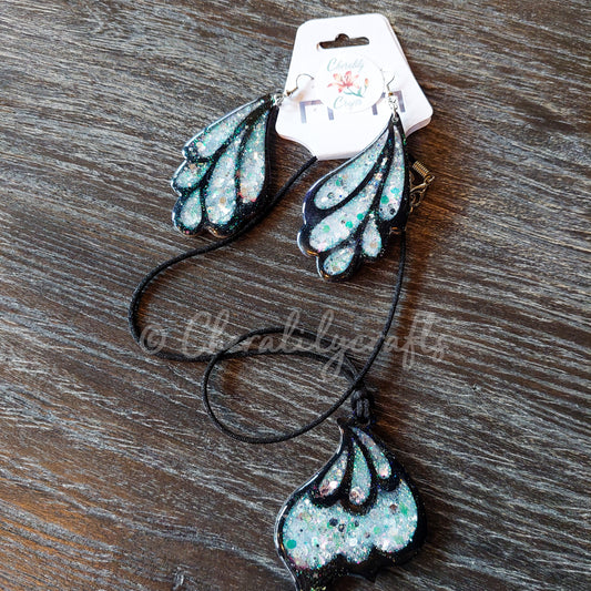 Wing Necklace & Earring Set