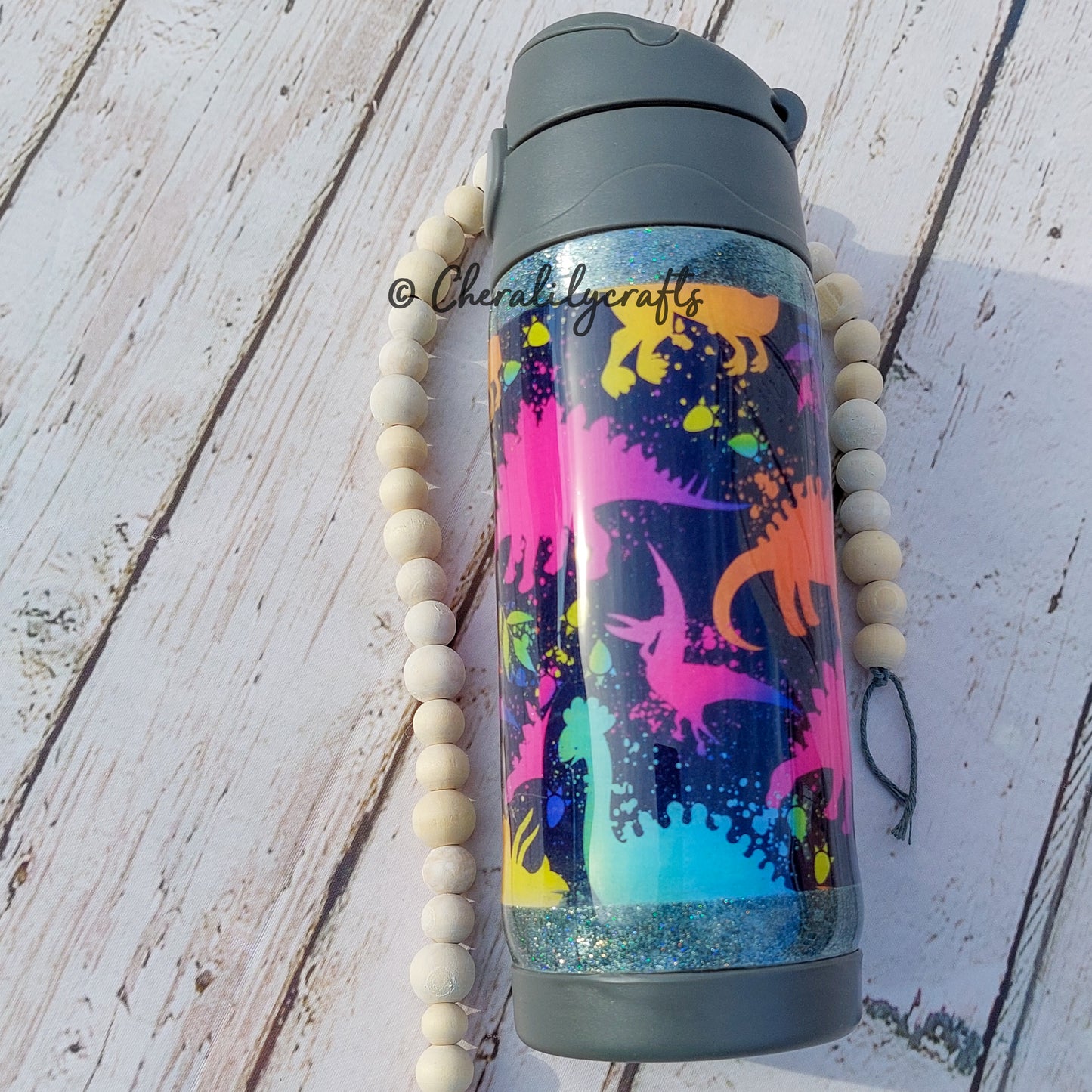 12oz Colorful Dinos Waterbottle