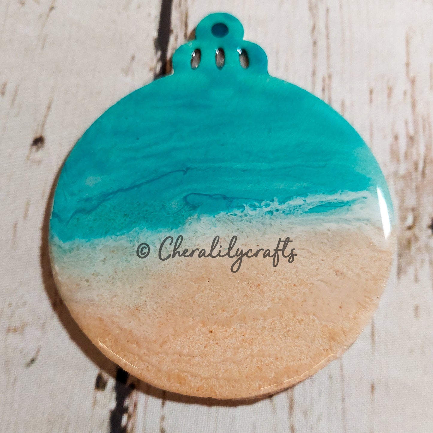 Ready to Customize Beach Ornament #1