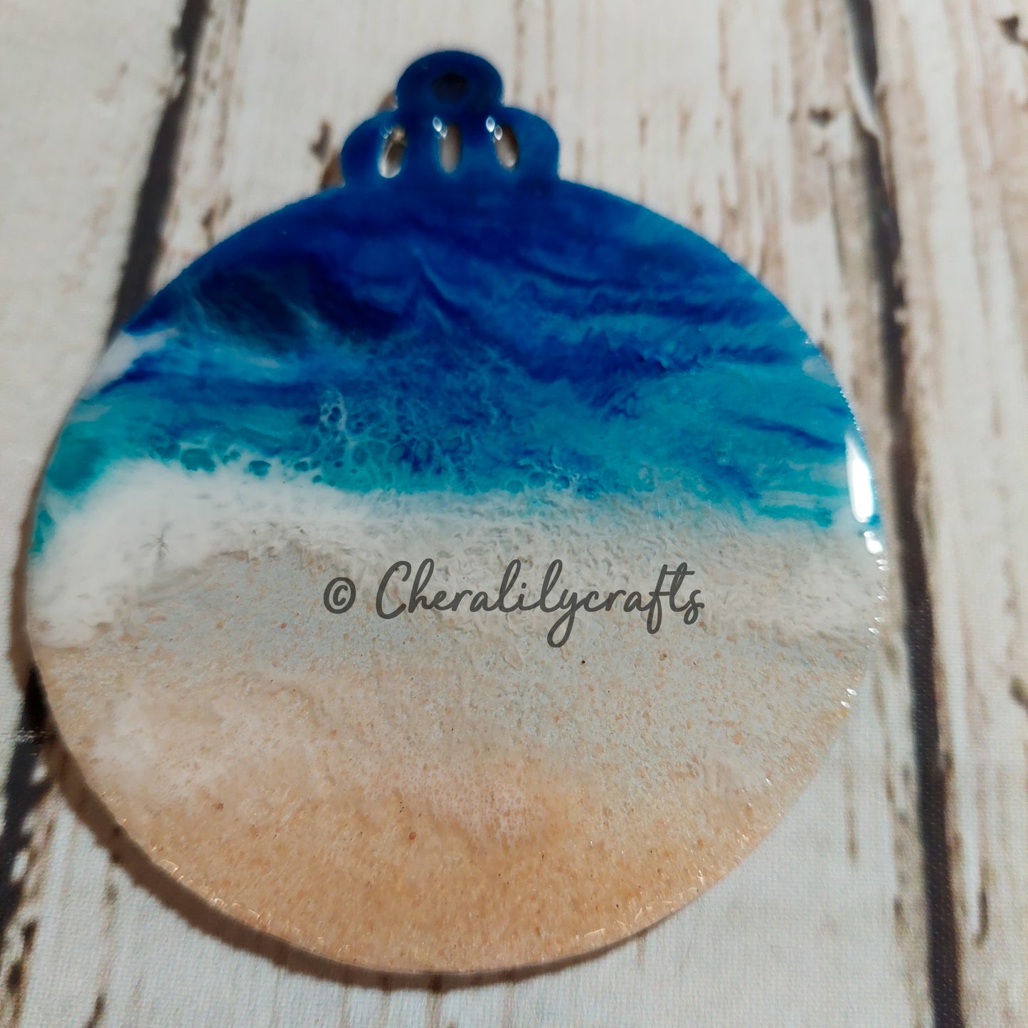 Ready to Customize Beach Ornament #2