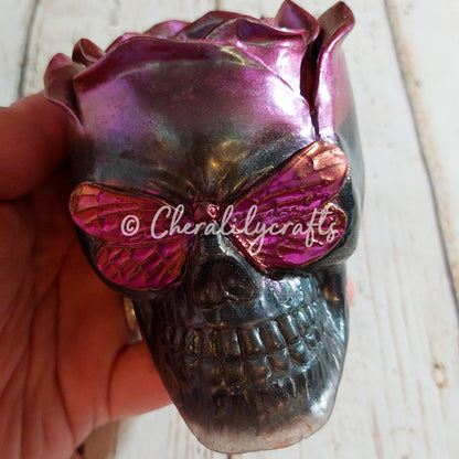 Floral Skull Pen Holder/Organizer