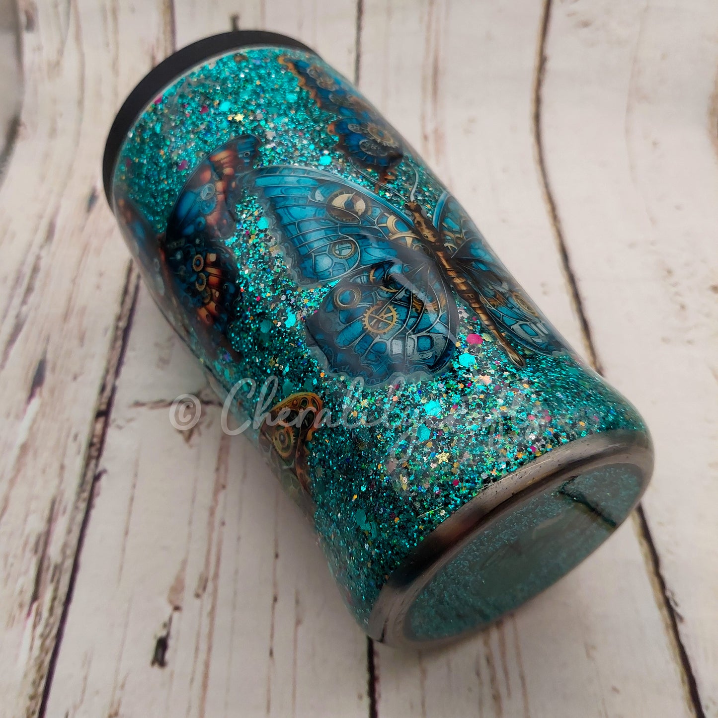 12 oz Steampunk Butterfly 3 in 1 Can Cooler