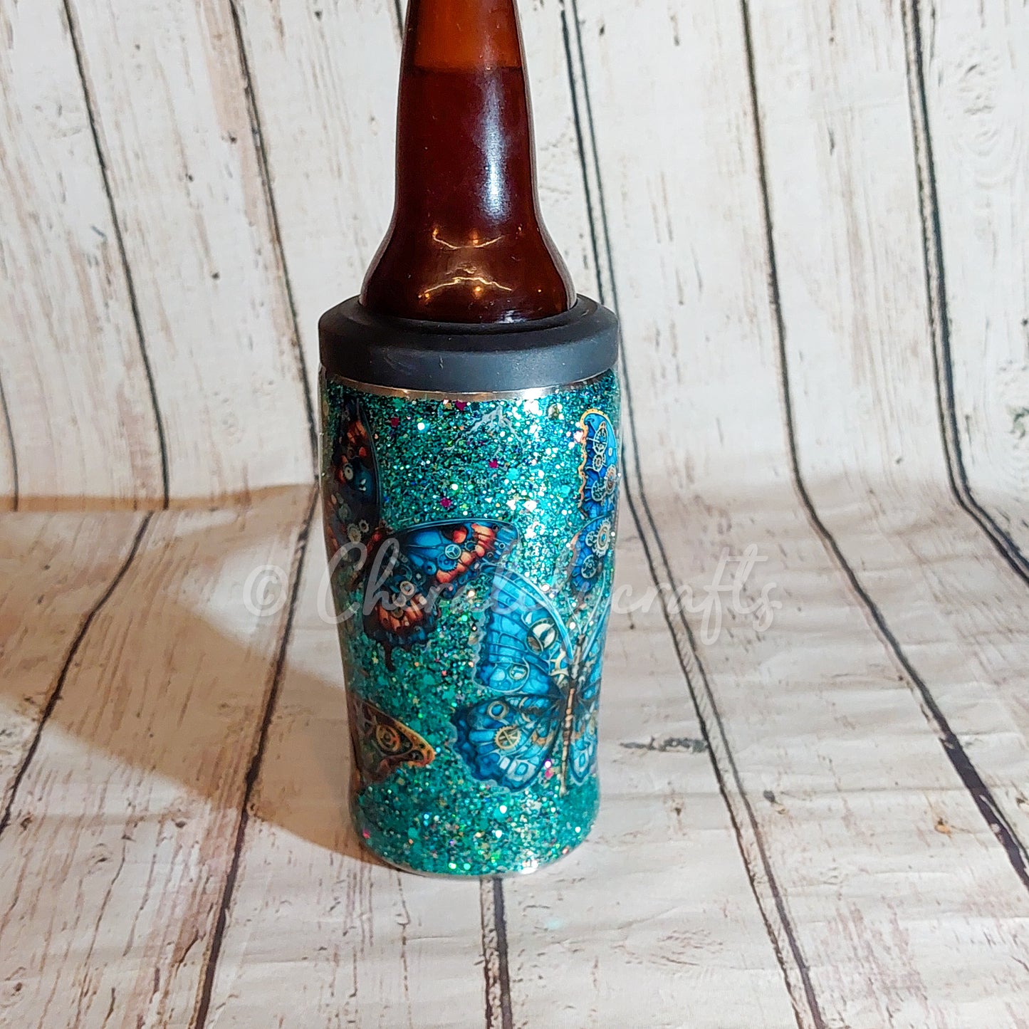 12 oz Steampunk Butterfly 3 in 1 Can Cooler