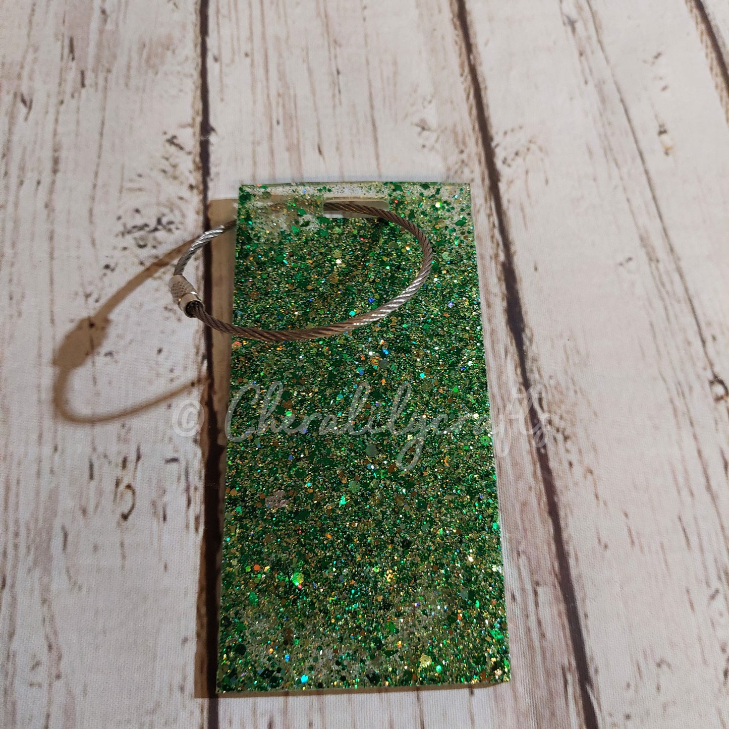 Green Badge Reel/Luggage Tag
