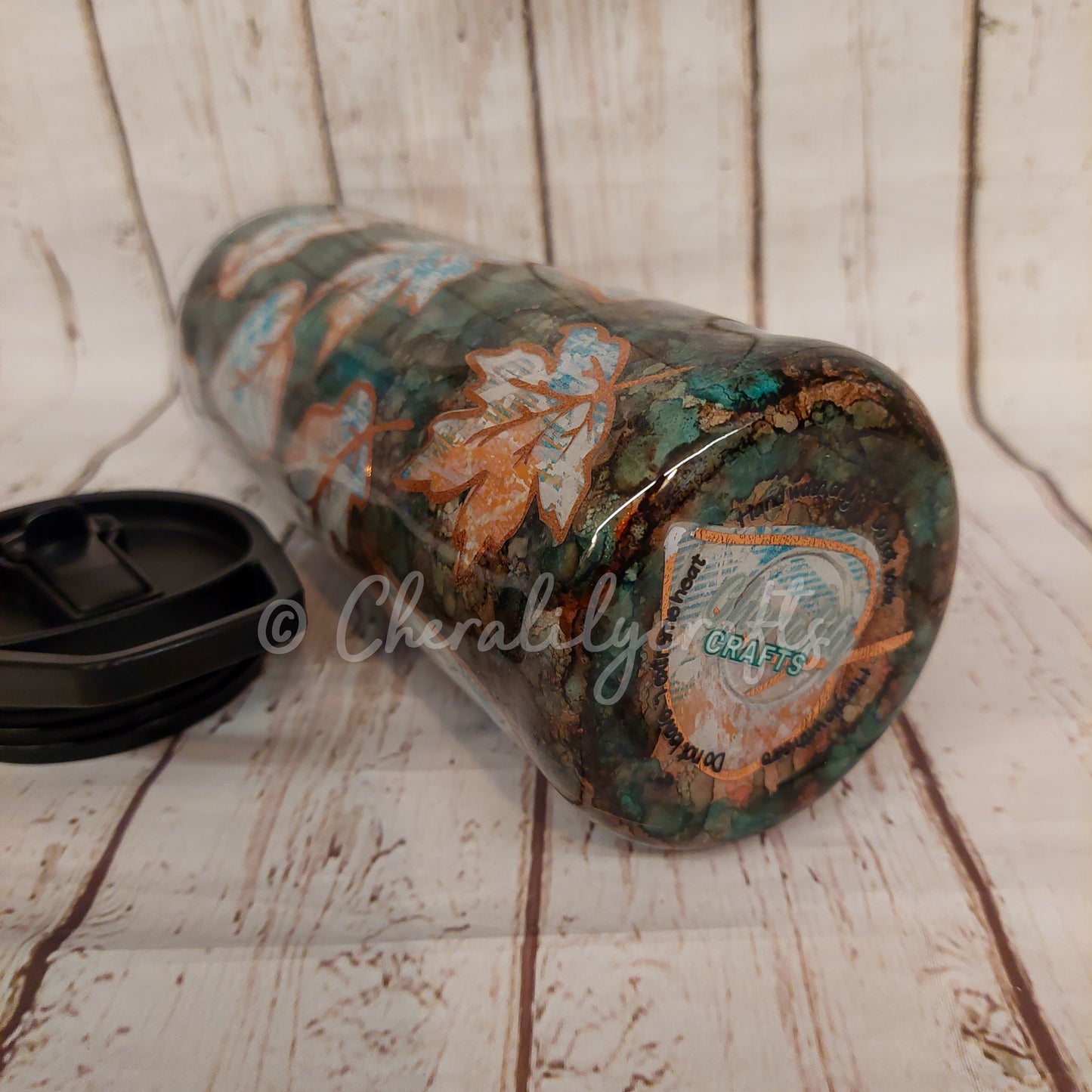 25 oz Duo Plaid Leaf Tumbler