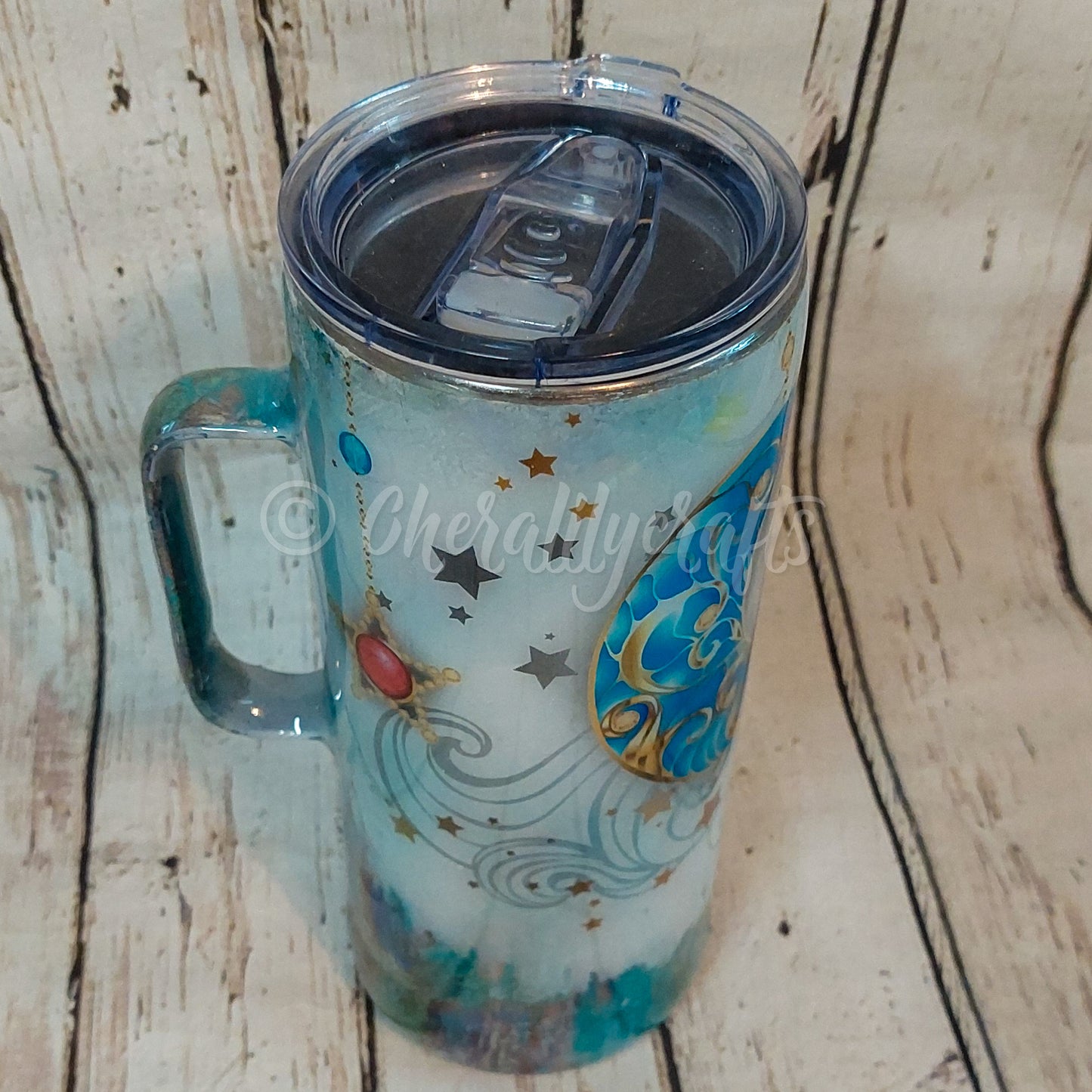 30 oz Peacock Feather Camper Mug