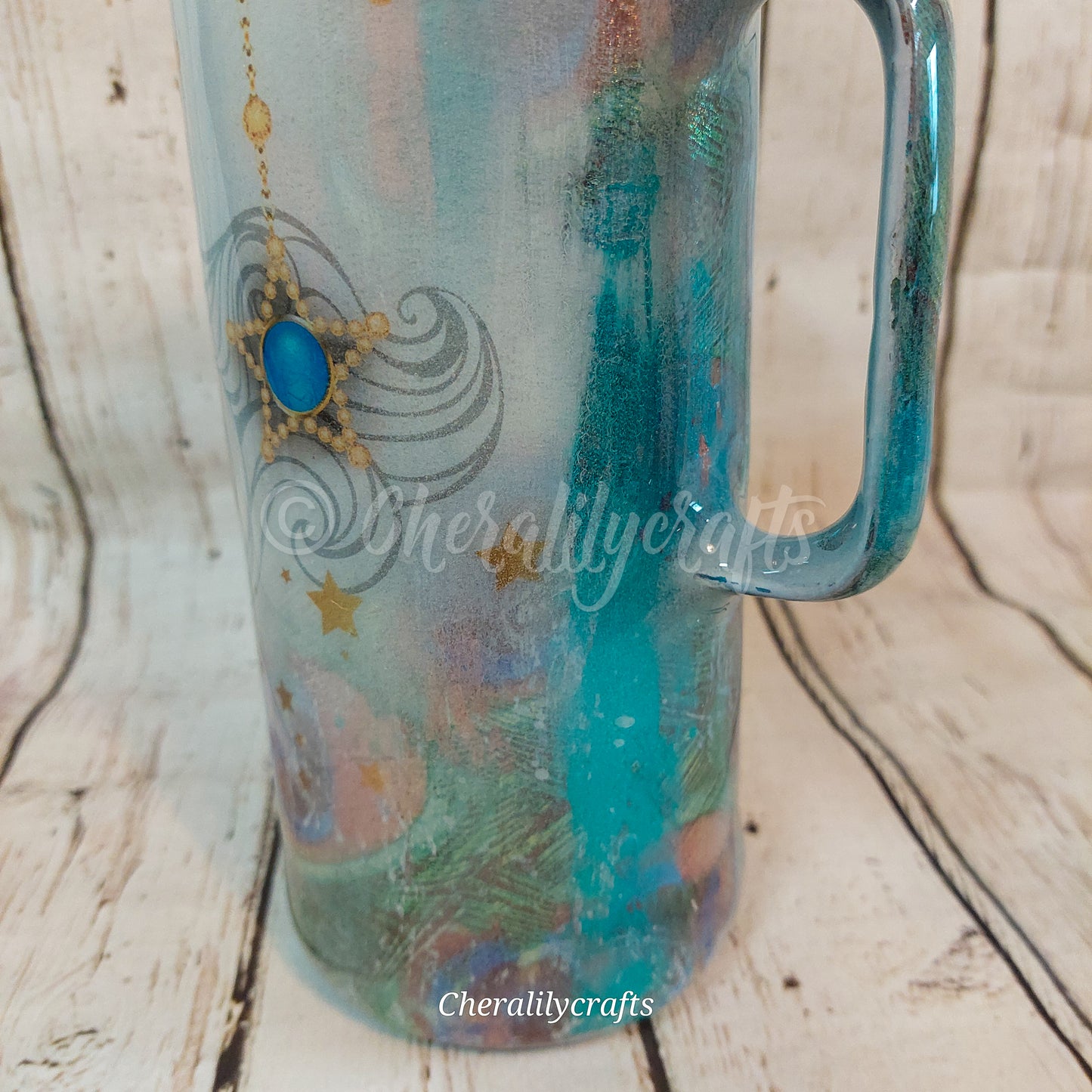 30 oz Peacock Feather Camper Mug