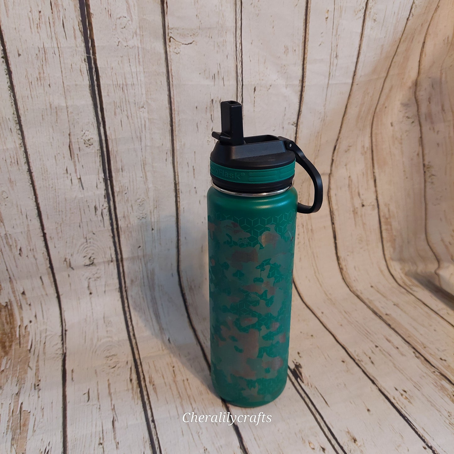 25 oz Camo Laser Engraved Water Bottle