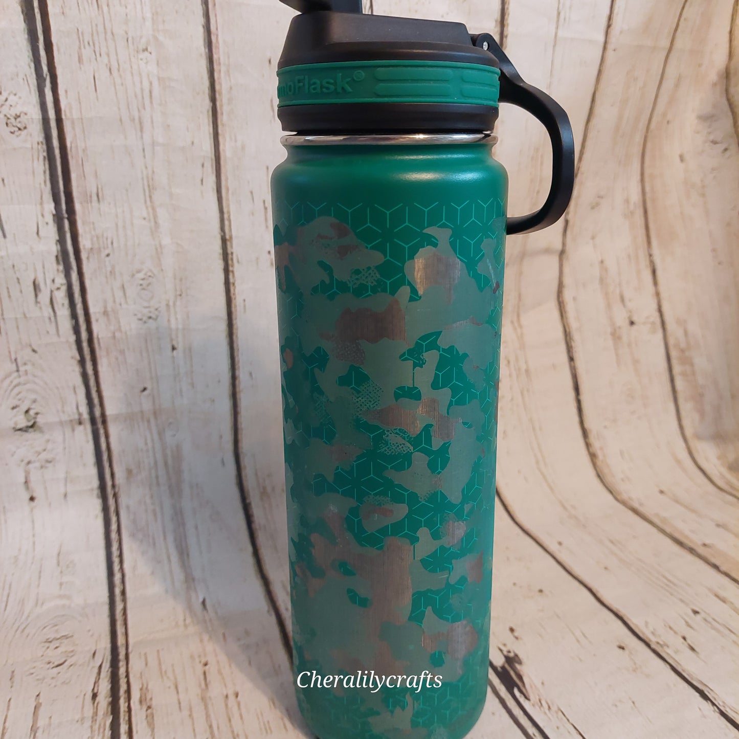 25 oz Camo Laser Engraved Water Bottle