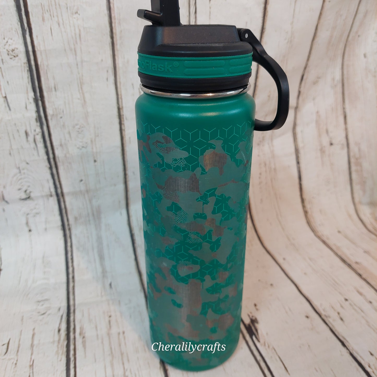 25 oz Camo Laser Engraved Water Bottle