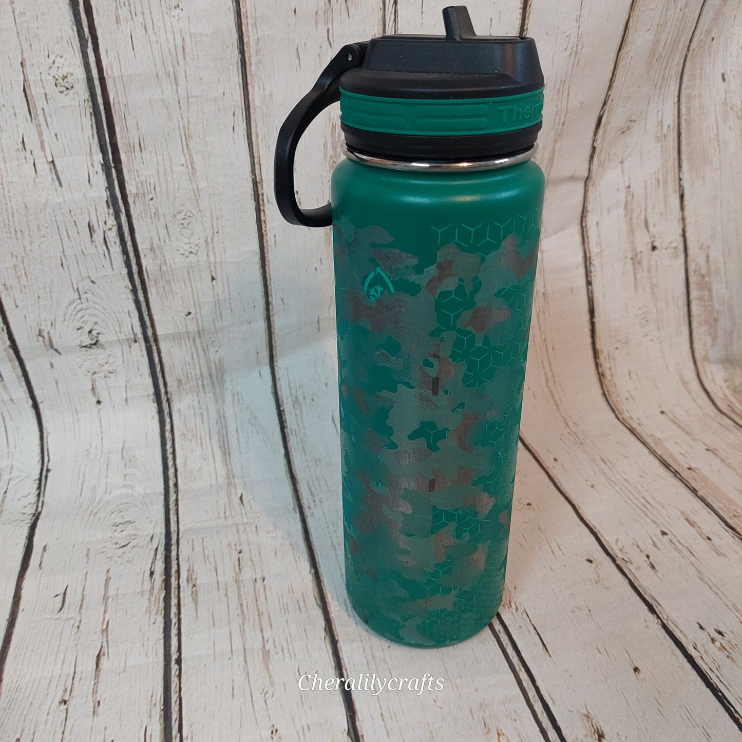 25 oz Camo Laser Engraved Water Bottle