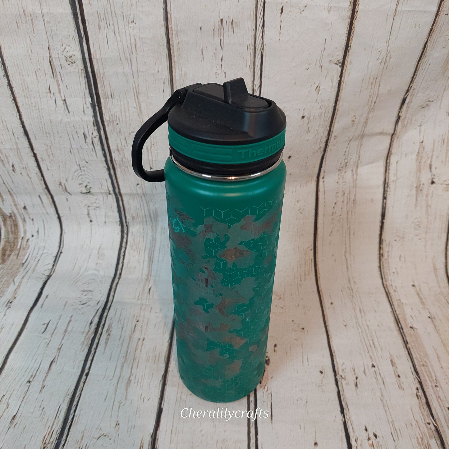 25 oz Camo Laser Engraved Water Bottle