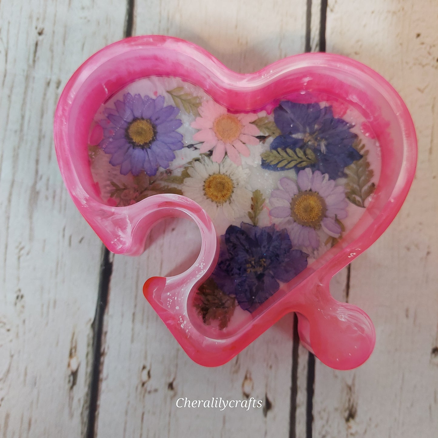 Heart Puzzle Trinket Dish