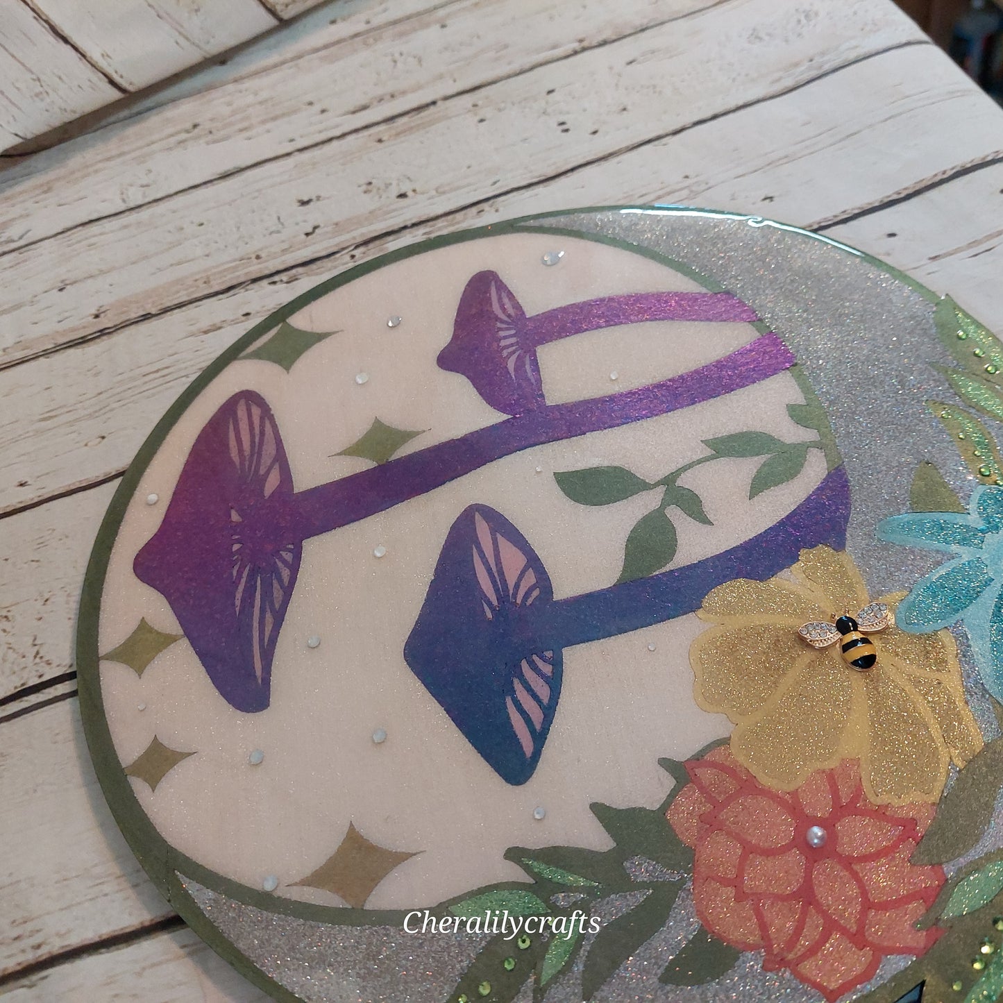 Mushroom Floral Moon Wall Decor