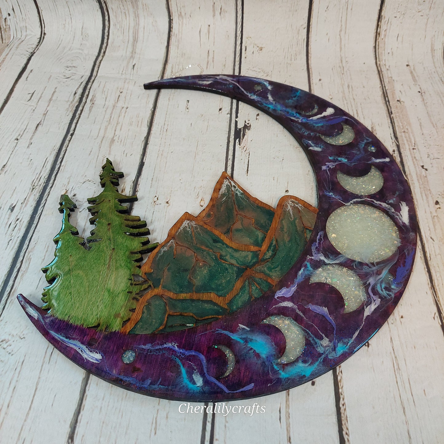 Moon and Mountains Suncatcher