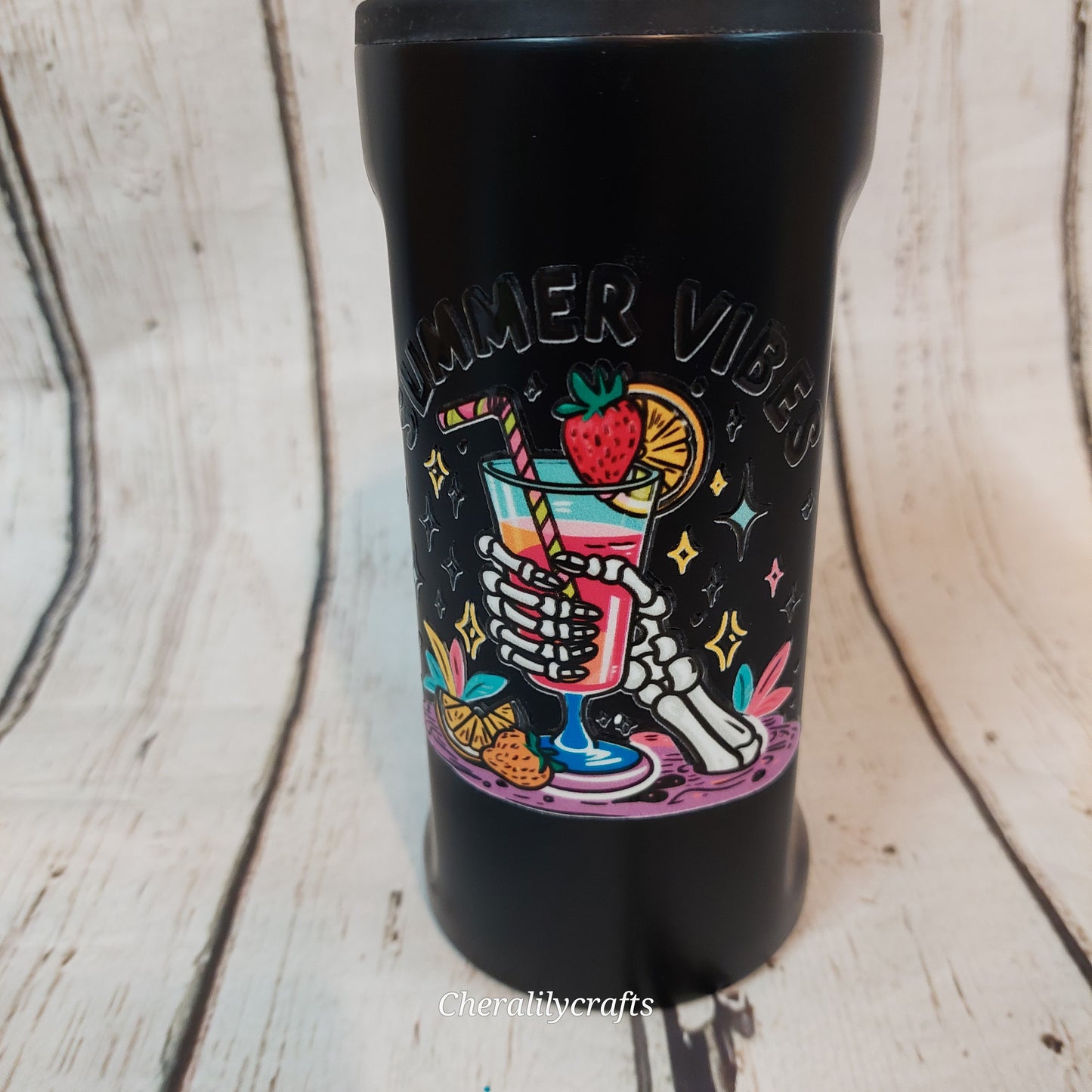 12 oz Slim Can Cooler "Summer Vibes"