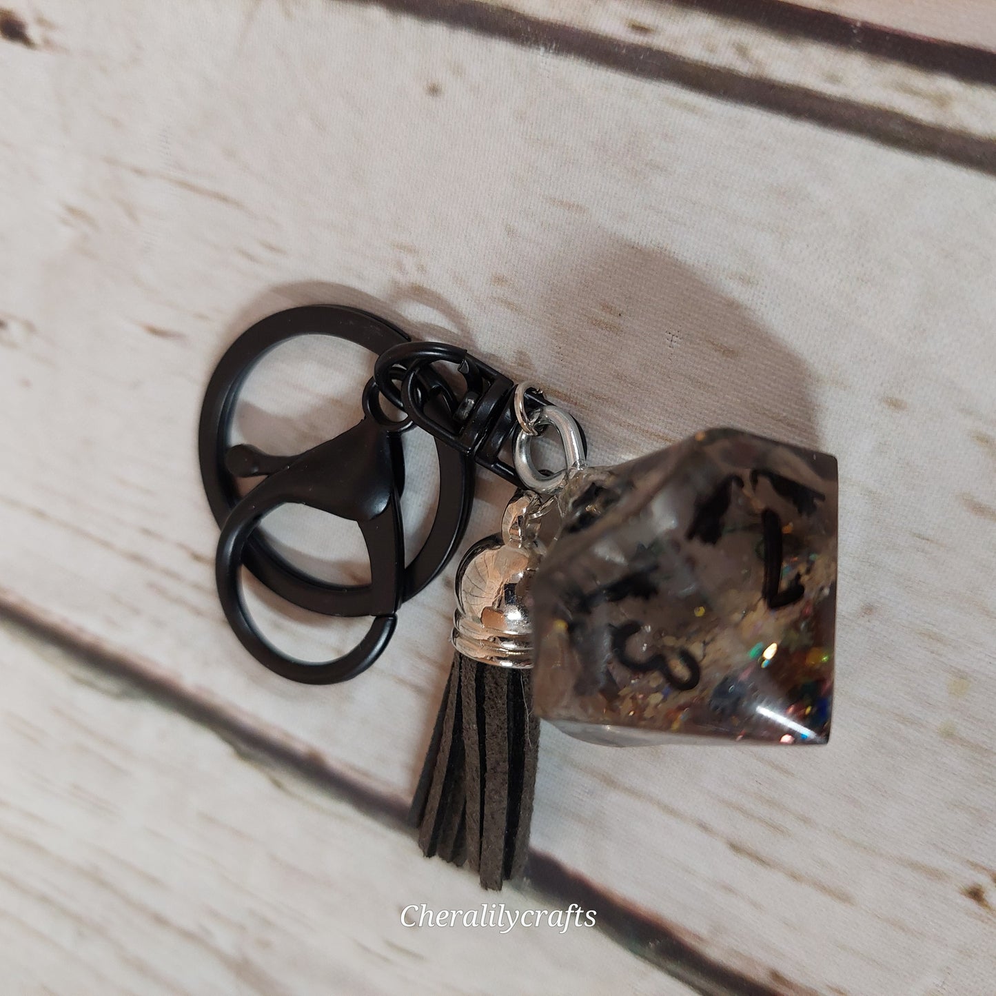 Cat Dice Keychain