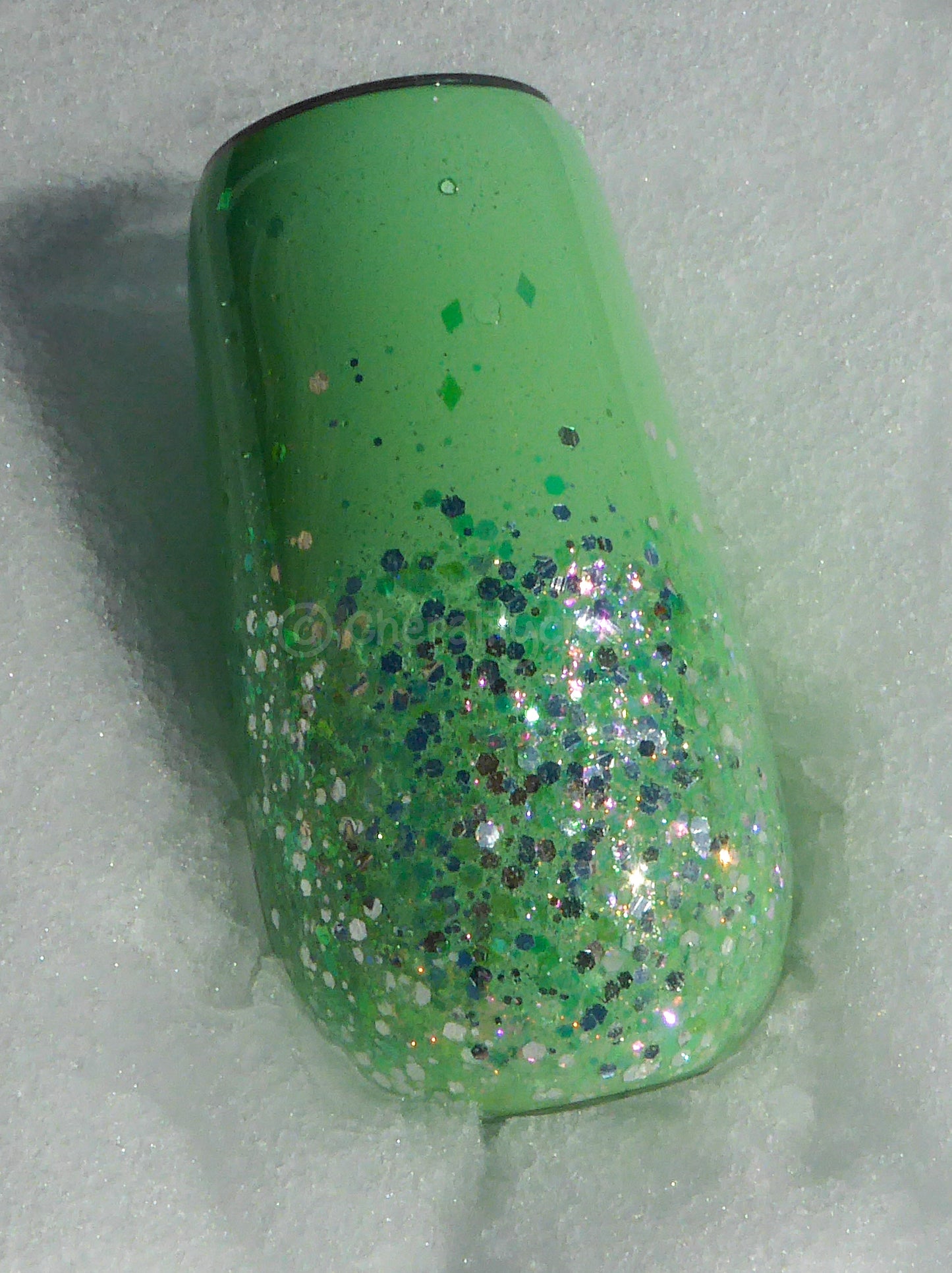 Mint Glitter Champagne Glass