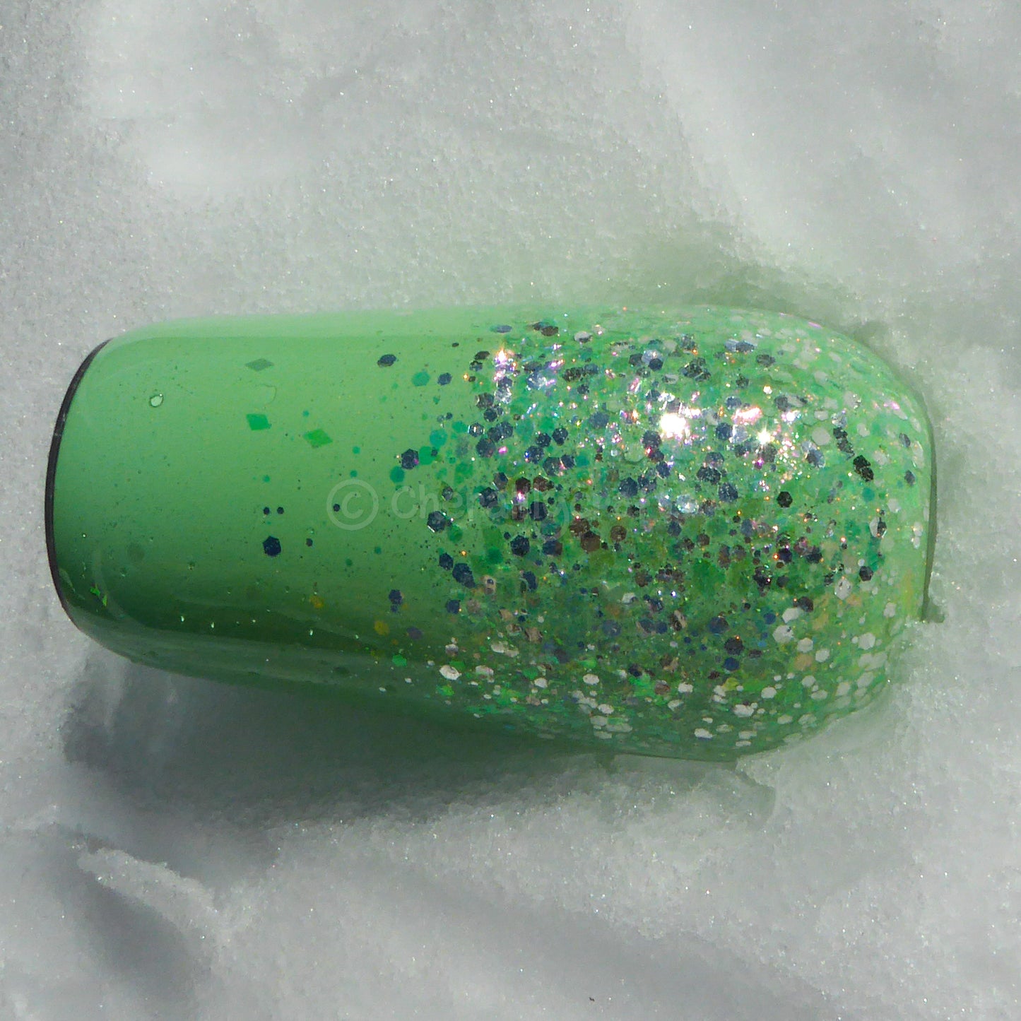 Mint Glitter Champagne Glass