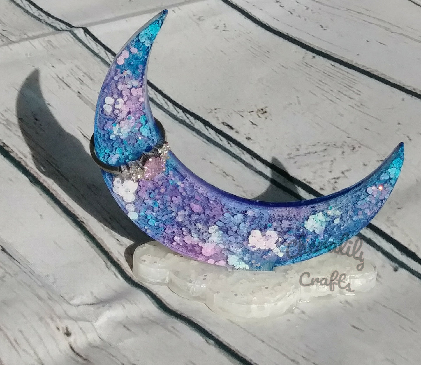 CUSTOM Moon Ring Holder/Decoration