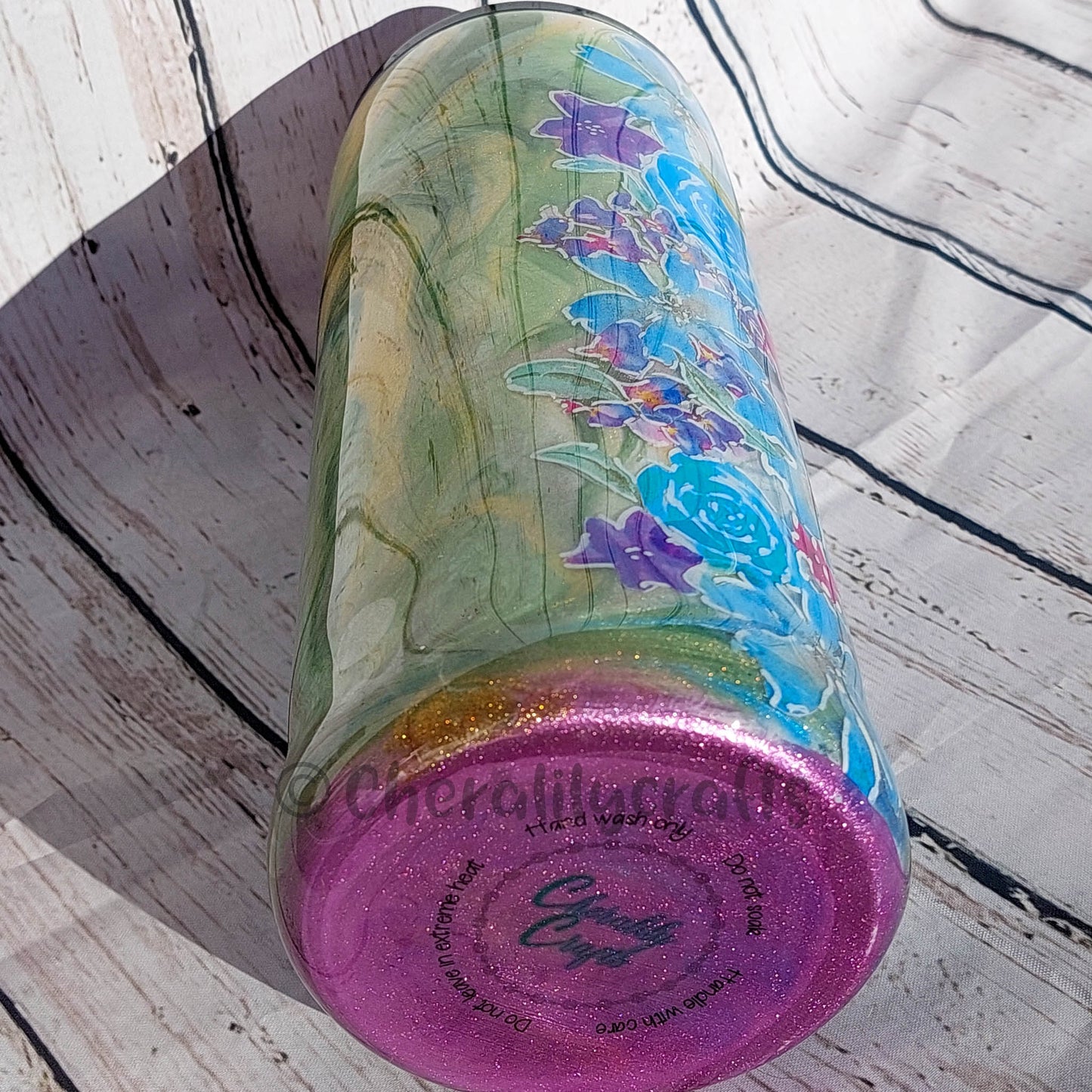 30 oz Floral Mica Swirl Tumbler