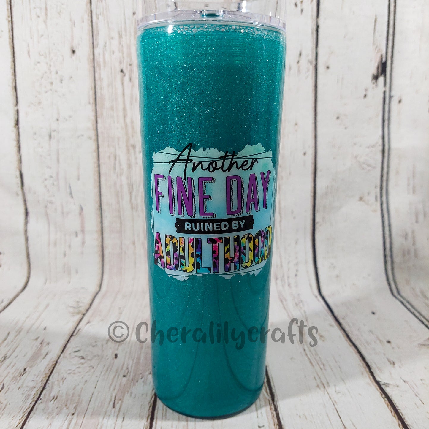 22oz Acrylic Snow Globe- Another Fine Day Ruined by Adulthood