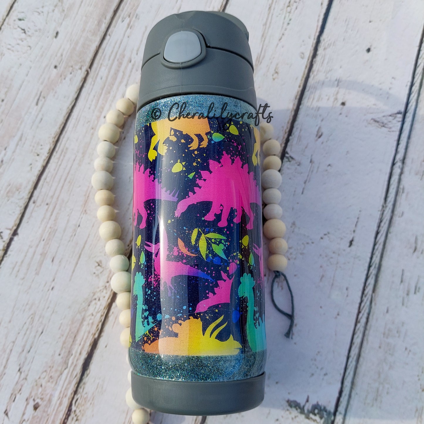 12oz Colorful Dinos Waterbottle