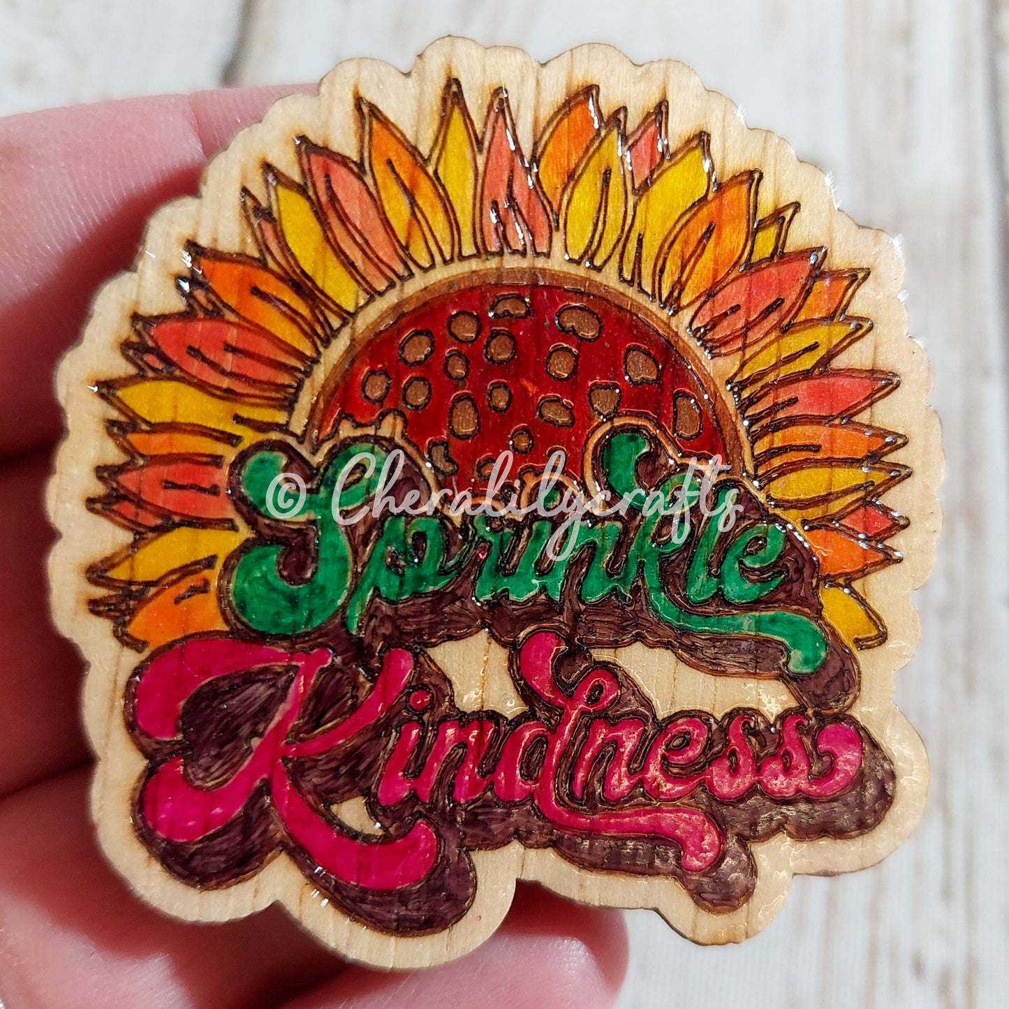 Sprinkle Kindness Wood Magnet