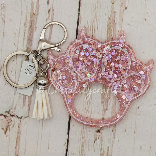 Pink Dog/Cat Claw Keychain