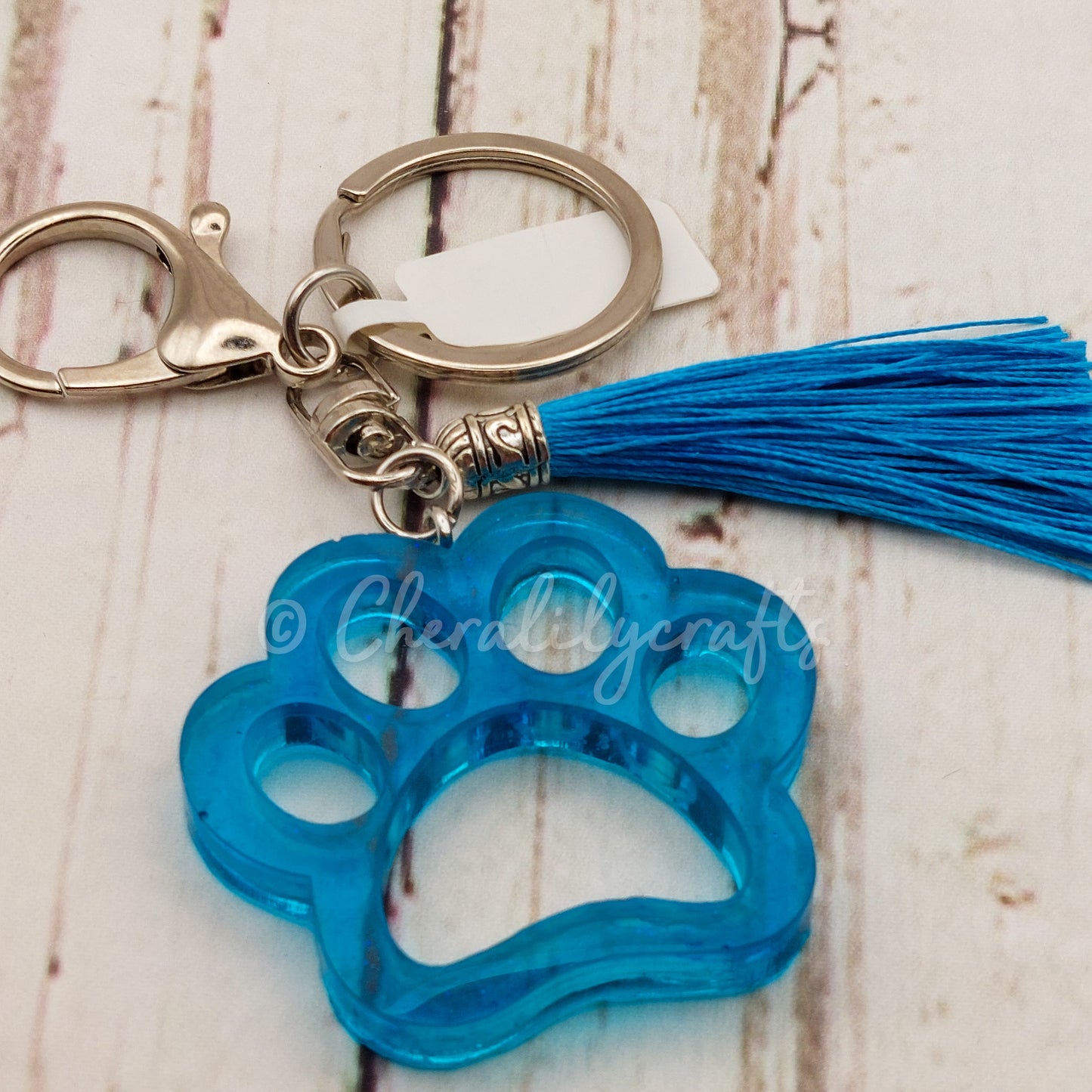 Blue Paw Keychain