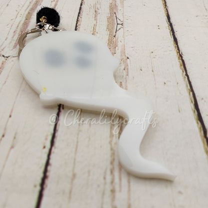 White Ghost Keychain