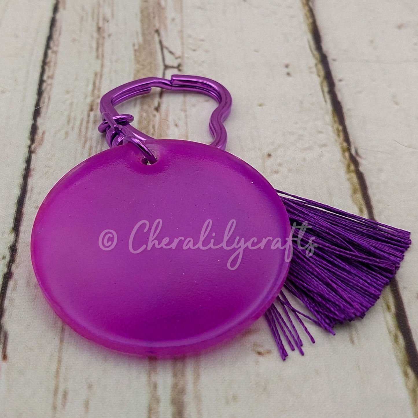 Round Cresent Moon Keychain