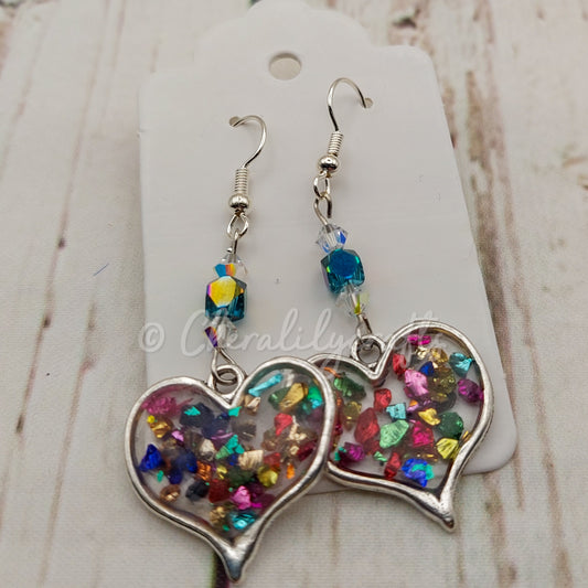 Colorful Heart Earrings