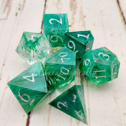 CUSTOM 7 Piece Polyhedral Dice Set