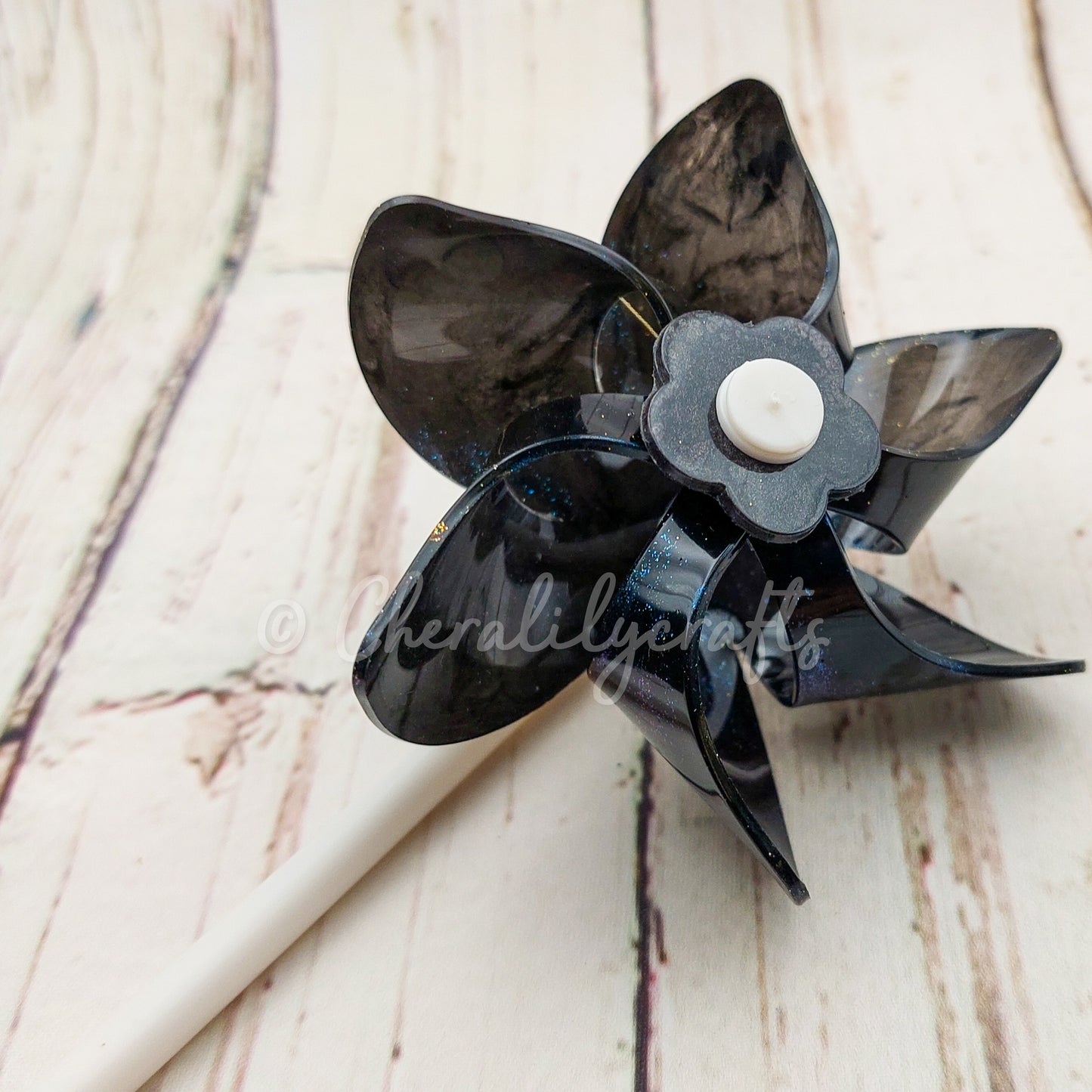 Black Epoxy Pinwheel