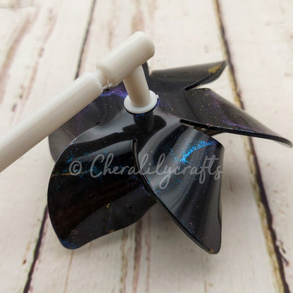 Black Epoxy Pinwheel