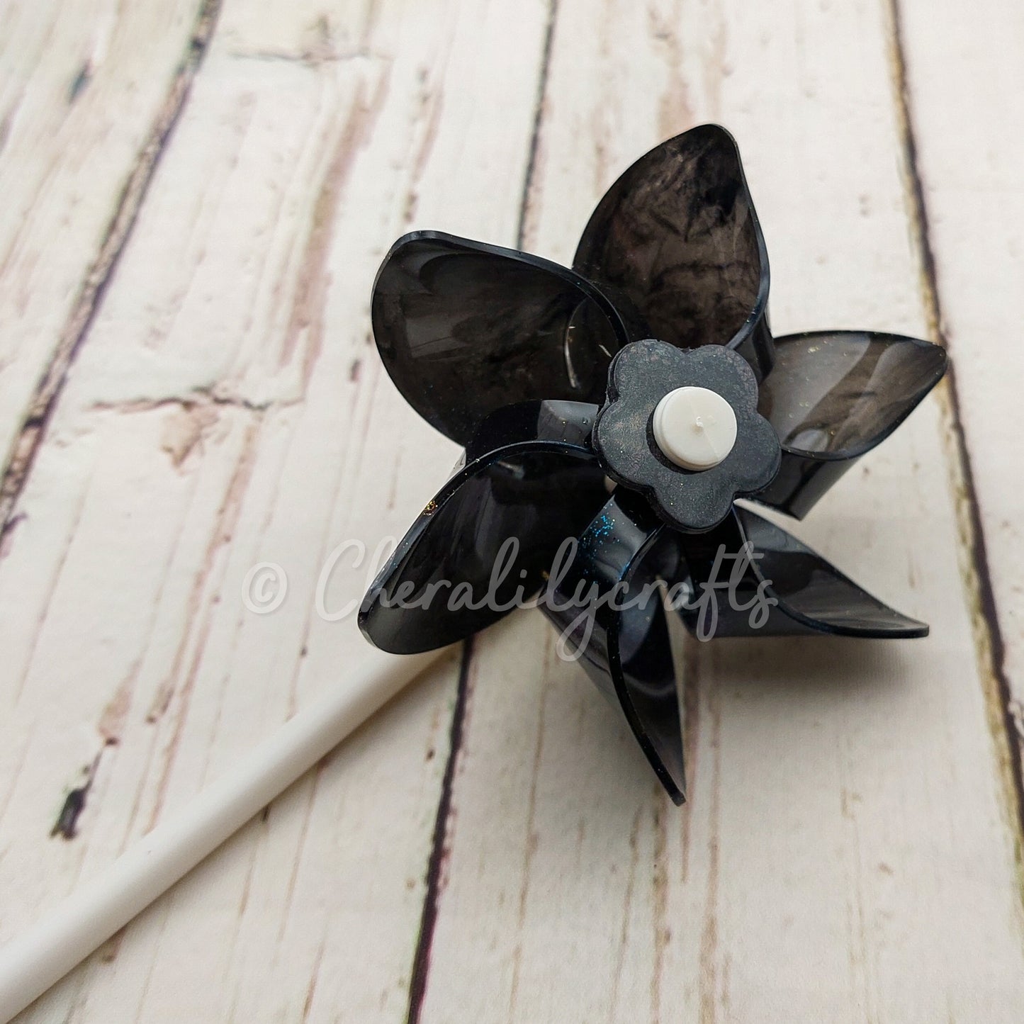 Black Epoxy Pinwheel