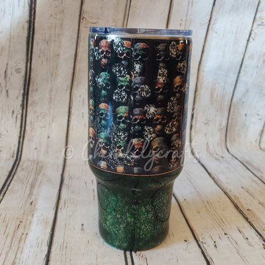 32 oz Camo Skull Tumbler