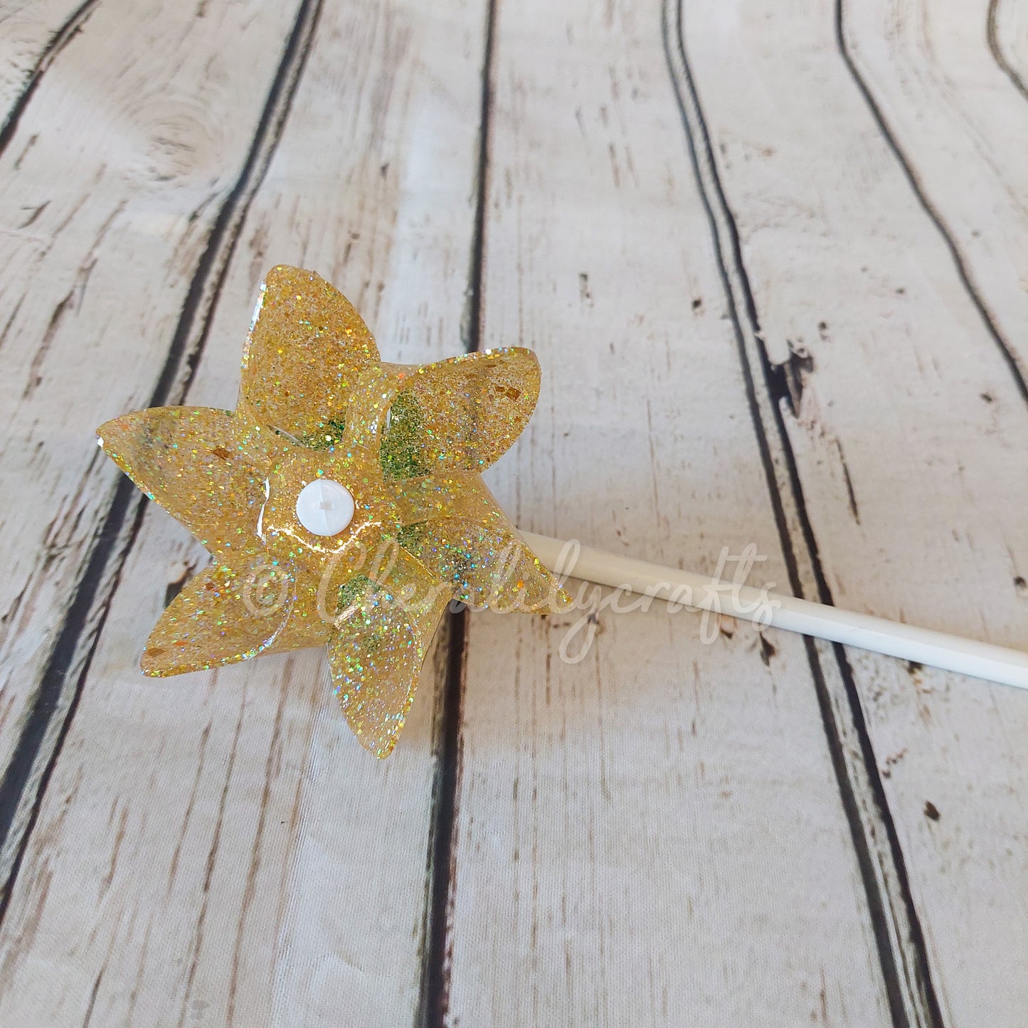 Yellow Epoxy Pinwheel