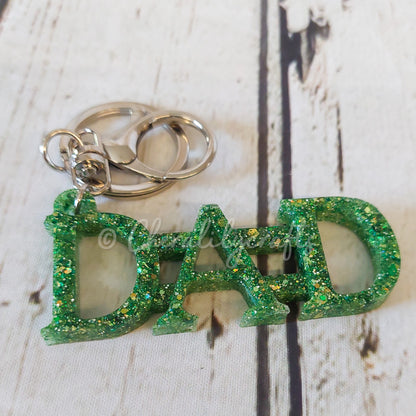 Green DAD Keychain