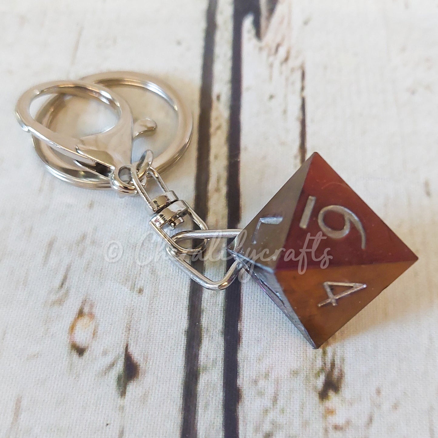 Metallic Dice Keychain