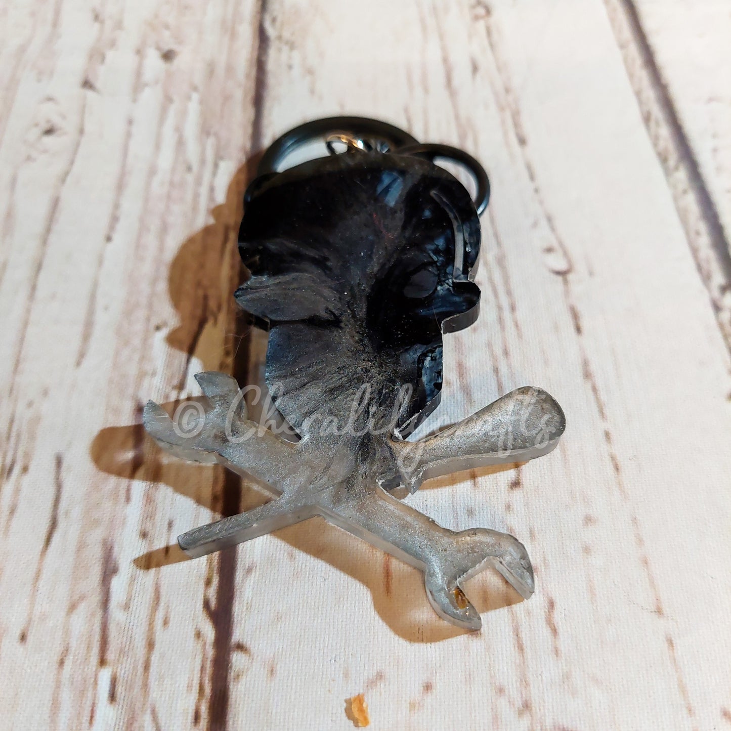 Skull w/ Tools Keychain