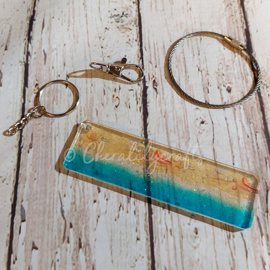 Beach Keychain/ Luggage Tag