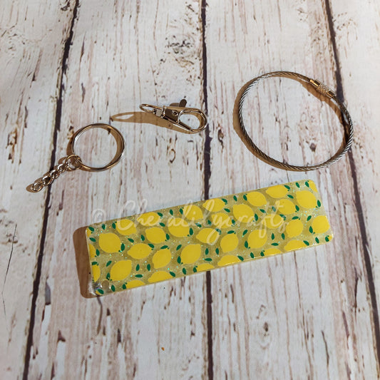 Lemon Keychain/ Luggage Tag