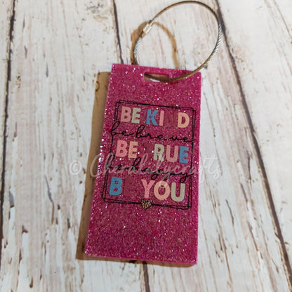 Pink Be You Badge Reel/Luggage Tag