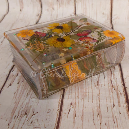 Floral Book Trinket Box