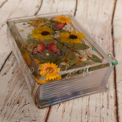 Floral Book Trinket Box