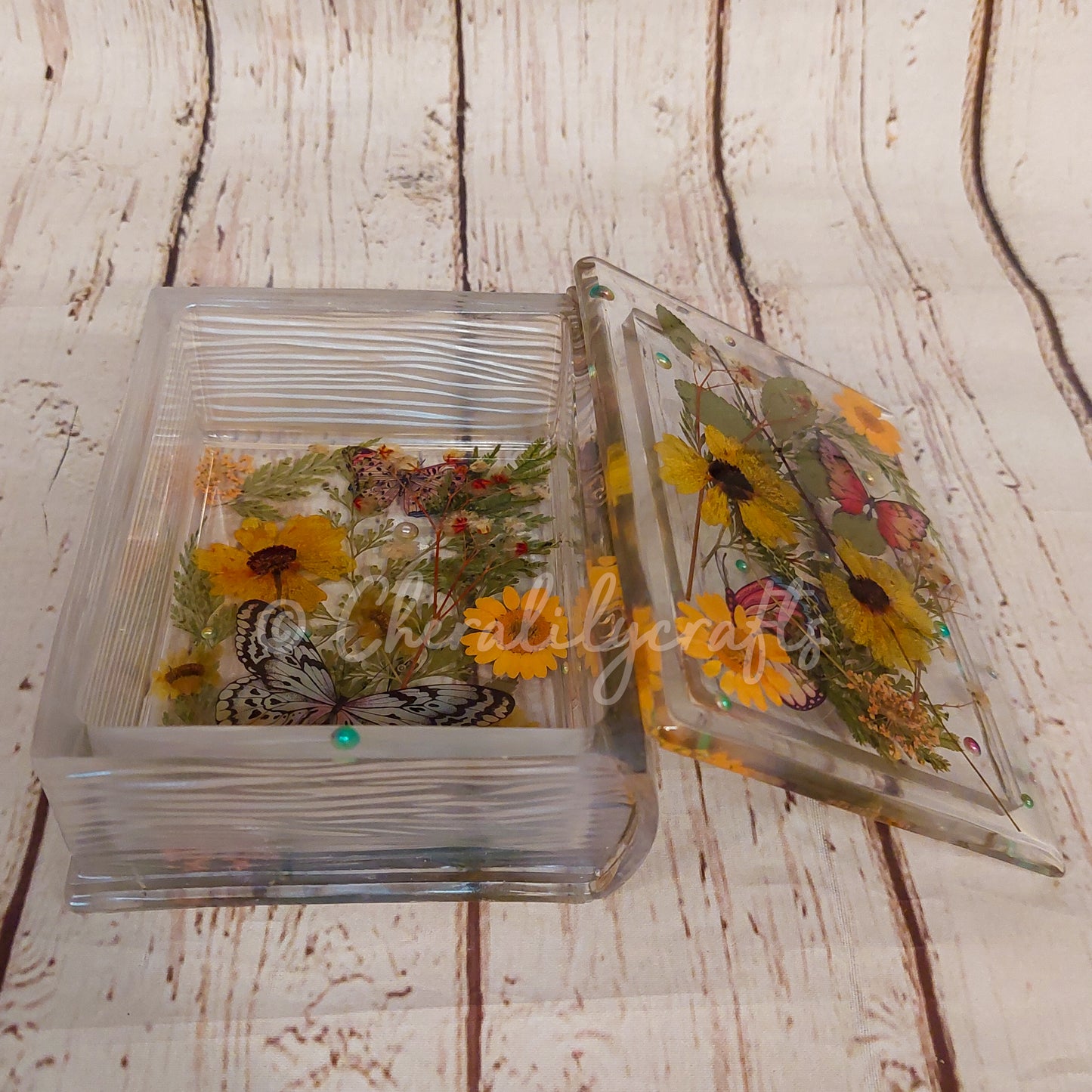 Floral Book Trinket Box