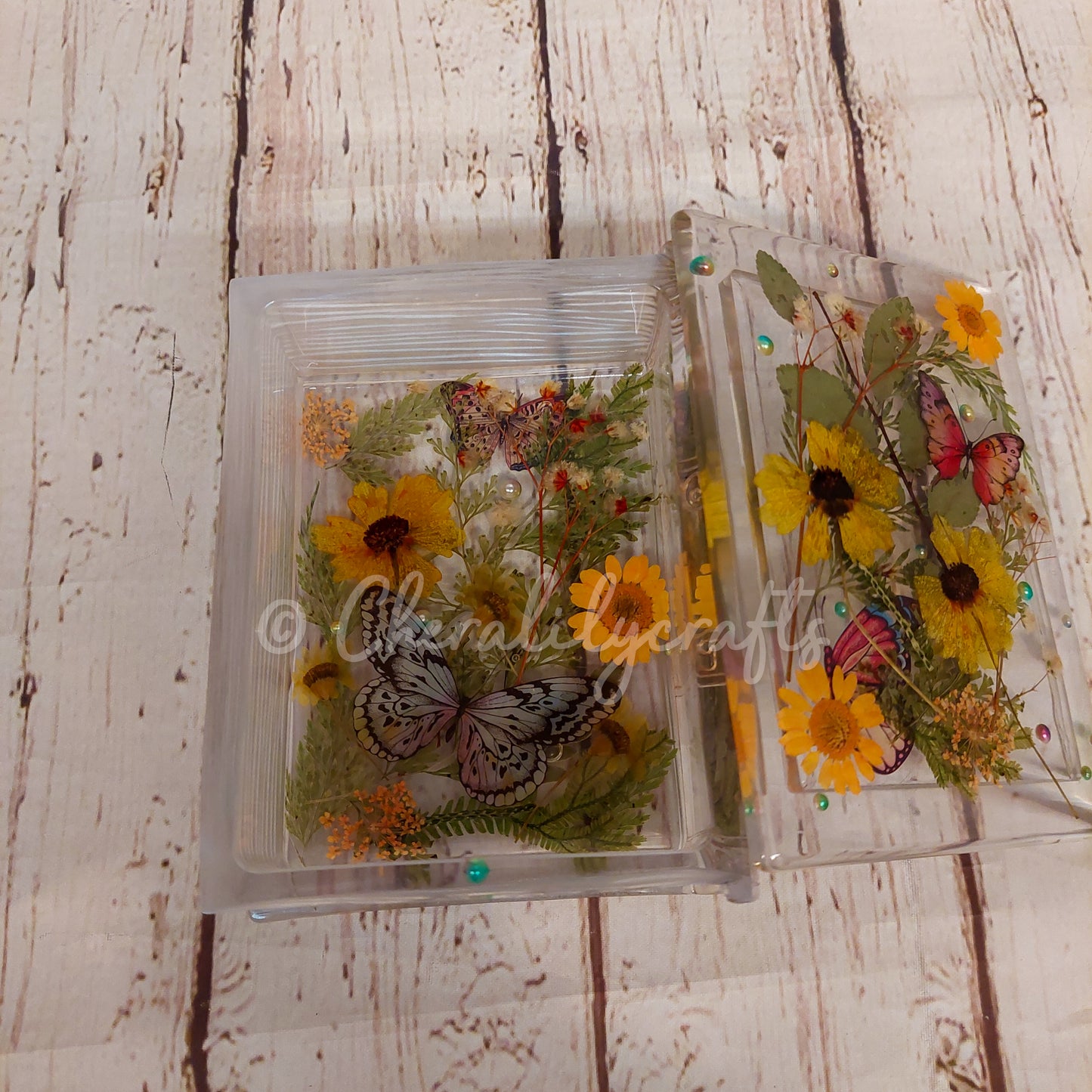 Floral Book Trinket Box