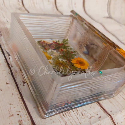 Floral Book Trinket Box